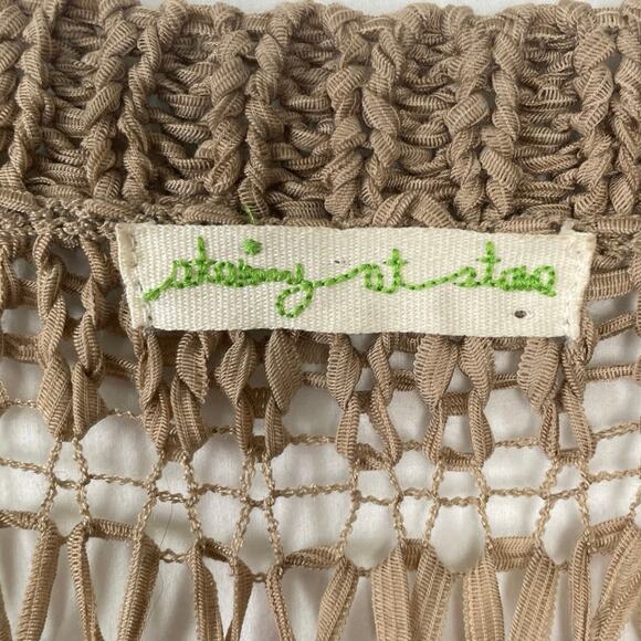 Anthropologie Staring At Stars Open-Knit Sweater Fisherman Coastal Size Small - Picture 3 of 7